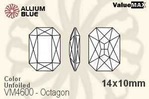 バリューマックス Octagon ファンシーストーン (VM4600) 14x10mm - カラー 裏面にホイル無し