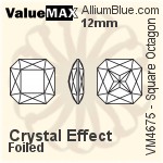 バリューマックス Square Octagon ファンシーストーン (VM4675) 10mm - カラー 裏面にホイル無し