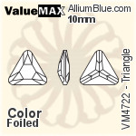 バリューマックス Triangle ファンシーストーン (VM4722) 10mm - カラー 裏面フォイル