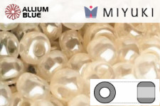 MIYUKI丸シードビーズ (RR8-3504) 丸大ビーズ - Transparent Light Cream Luster