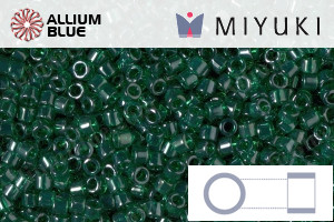 MIYUKIデリカビーズ (DB1894) 11/0 丸 - Transparent Emerald Green Luster