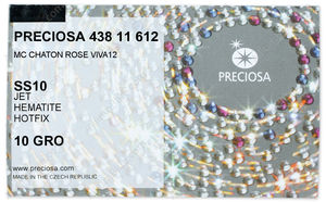 PRECIOSA Rose VIVA12 ss10 jet HF Hem factory pack