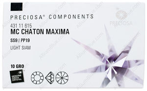 PRECIOSA Chaton MAXIMA ss9/pp19 lt.siam DF factory pack