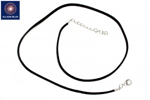 Suede Leather Necklace, 2.5mm Diameter, Velvet, 黒, 18inch