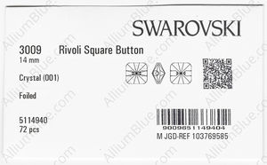 SWAROVSKI 3009 14MM CRYSTAL F factory pack