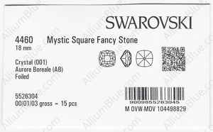 SWAROVSKI 4460 18MM CRYSTAL AB F factory pack